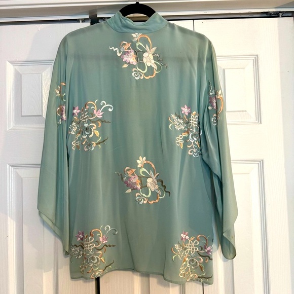 VINTAGE Oscar de la Renta silk top - Picture 2 of 13